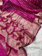 Rani Pure Chiffon Silk Banarasi Saree