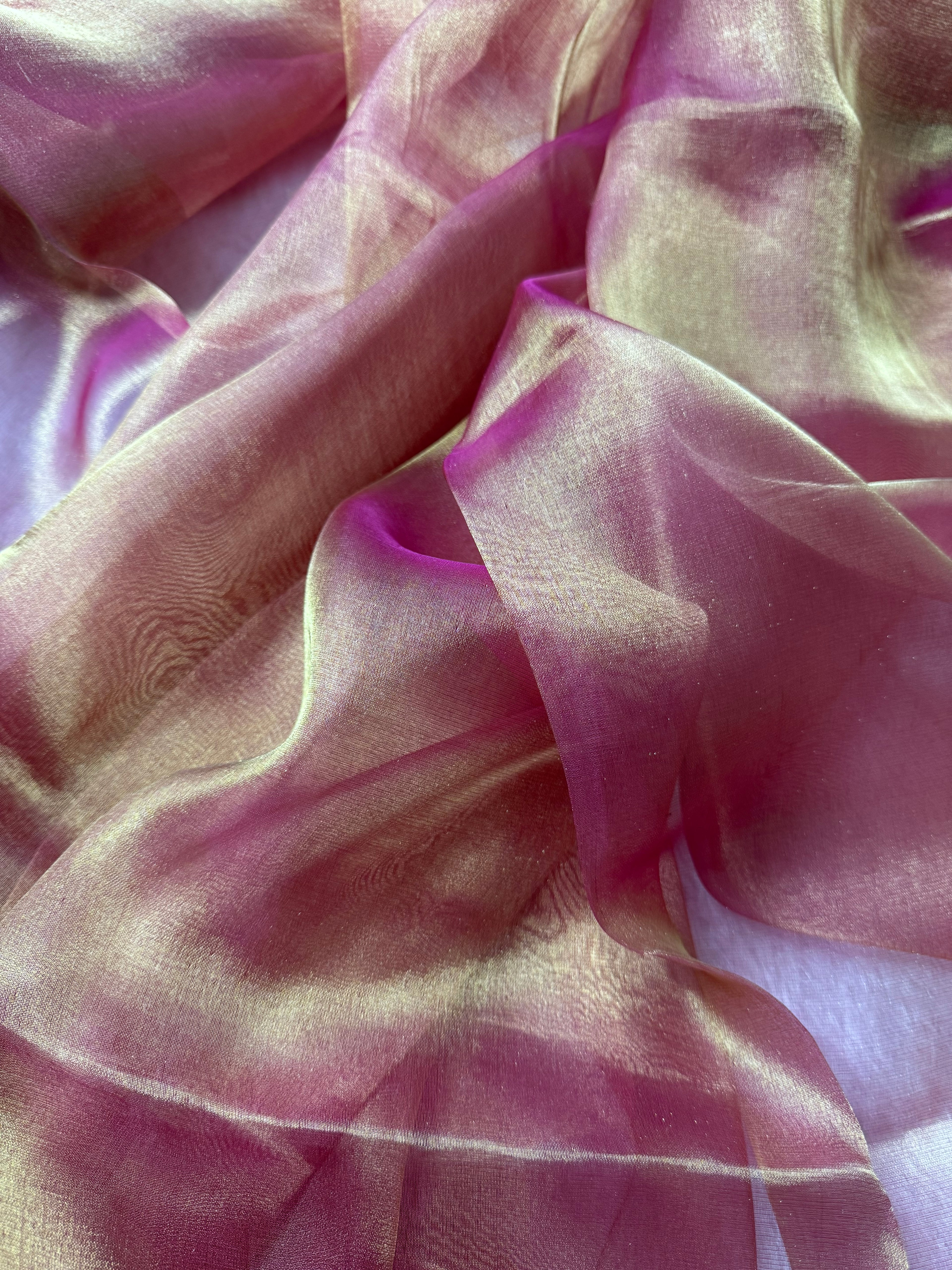 Pink Pure Tissue Silk Banarasi Saree