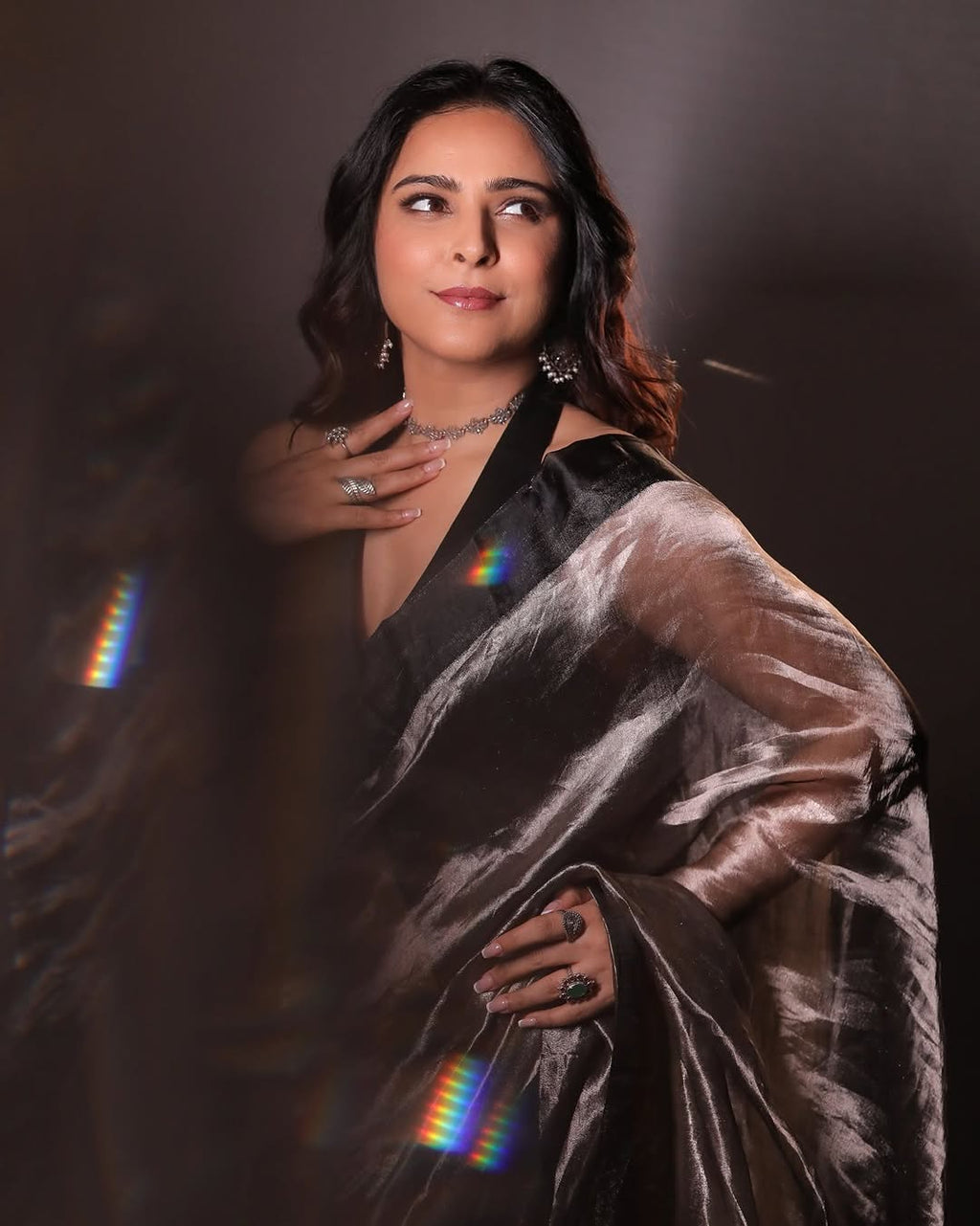 Black Pure Glass Tissue Silk Banarasi Saree