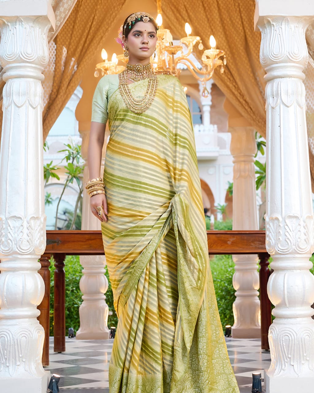 Rangkat Pure Chiffon Silk Banarasi Saree