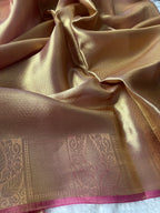 Pink Pure Tissue Silk Banarasi Saree