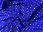 Green & Royal Blue Pure Khaddi Crep Silk Banarasi Saree