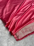 Pink Meenakari Mashru Katan Silk Banarasi Saree