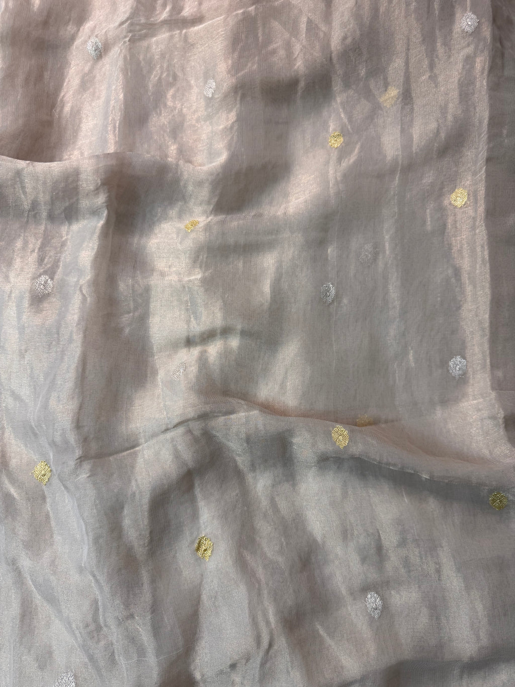 Natural Pure Khaddi Tissue Chiffon Sona & Roopa Banarasi Saree