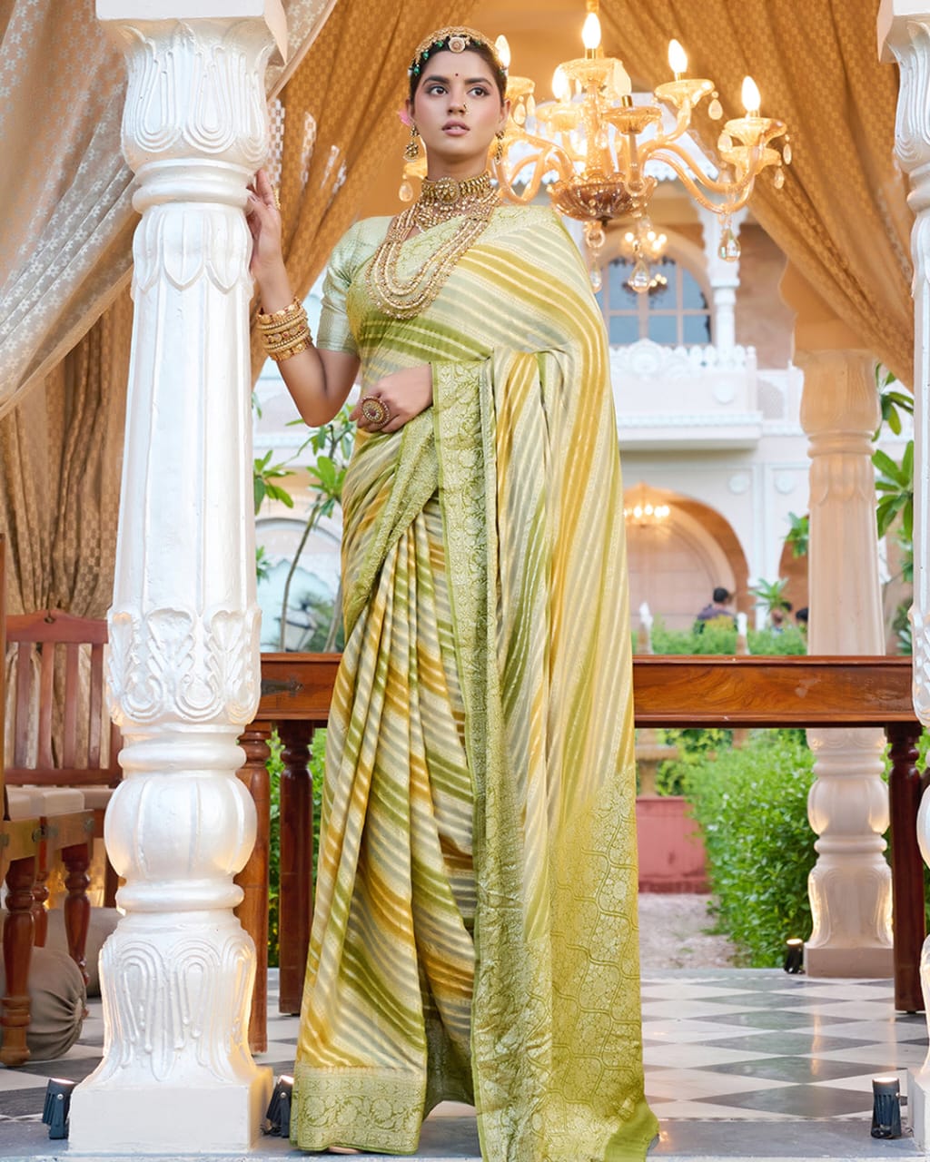 Rangkat Pure Chiffon Silk Banarasi Saree