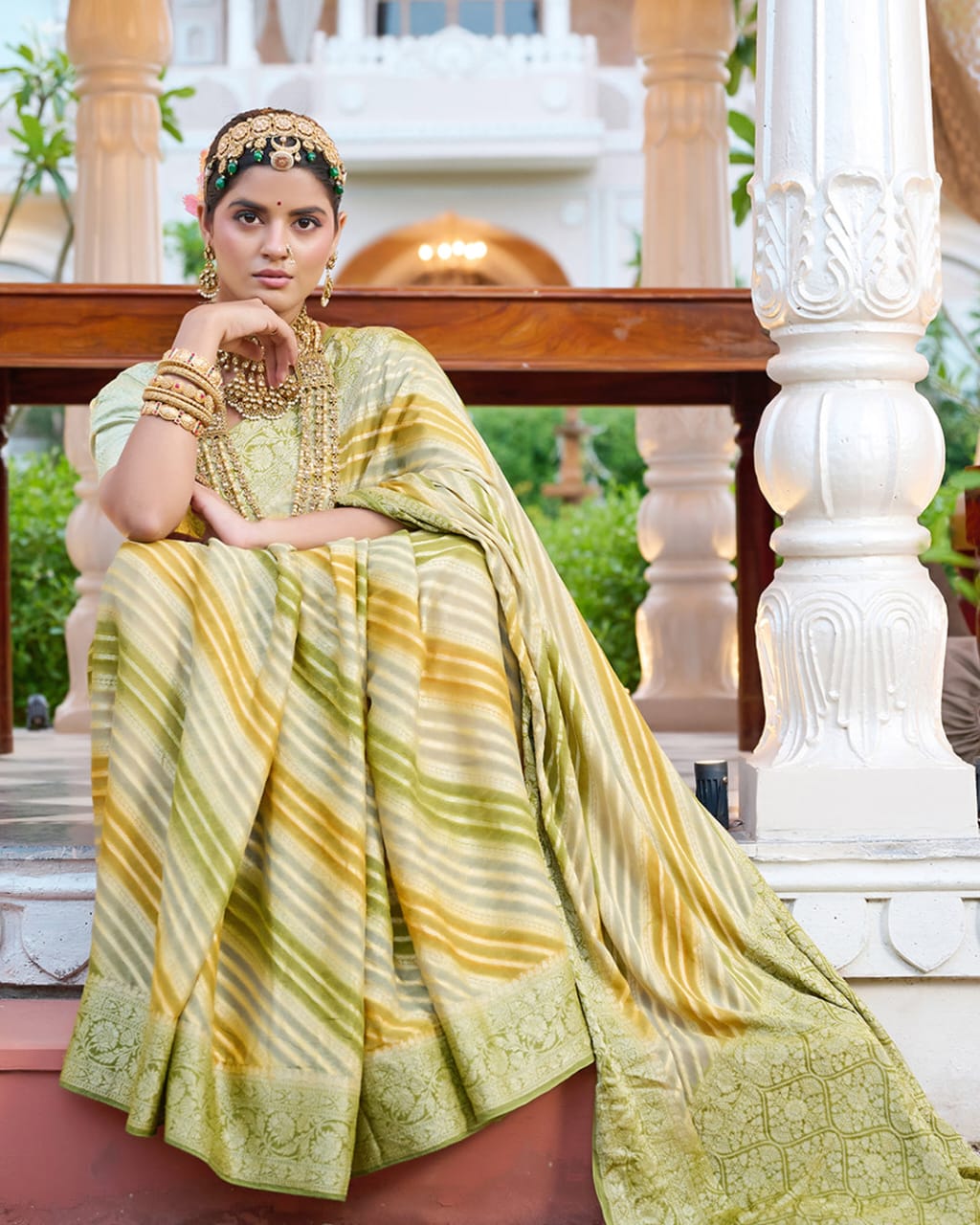 Rangkat Pure Chiffon Silk Banarasi Saree