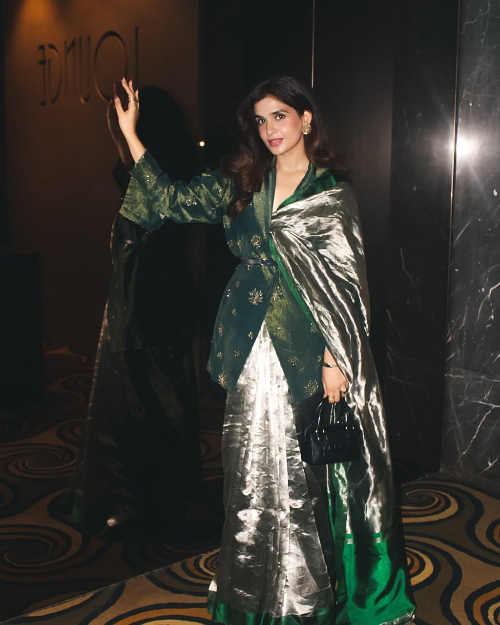 Green Pure Glass Tissue Silk Banarasi Saree