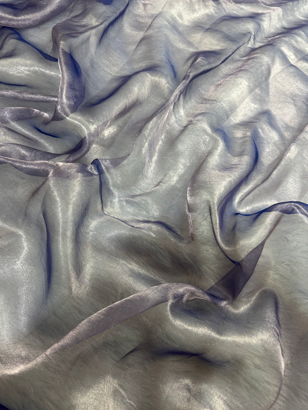 Royal Blue Pure Glass Tissue Silk Banarasi Saree