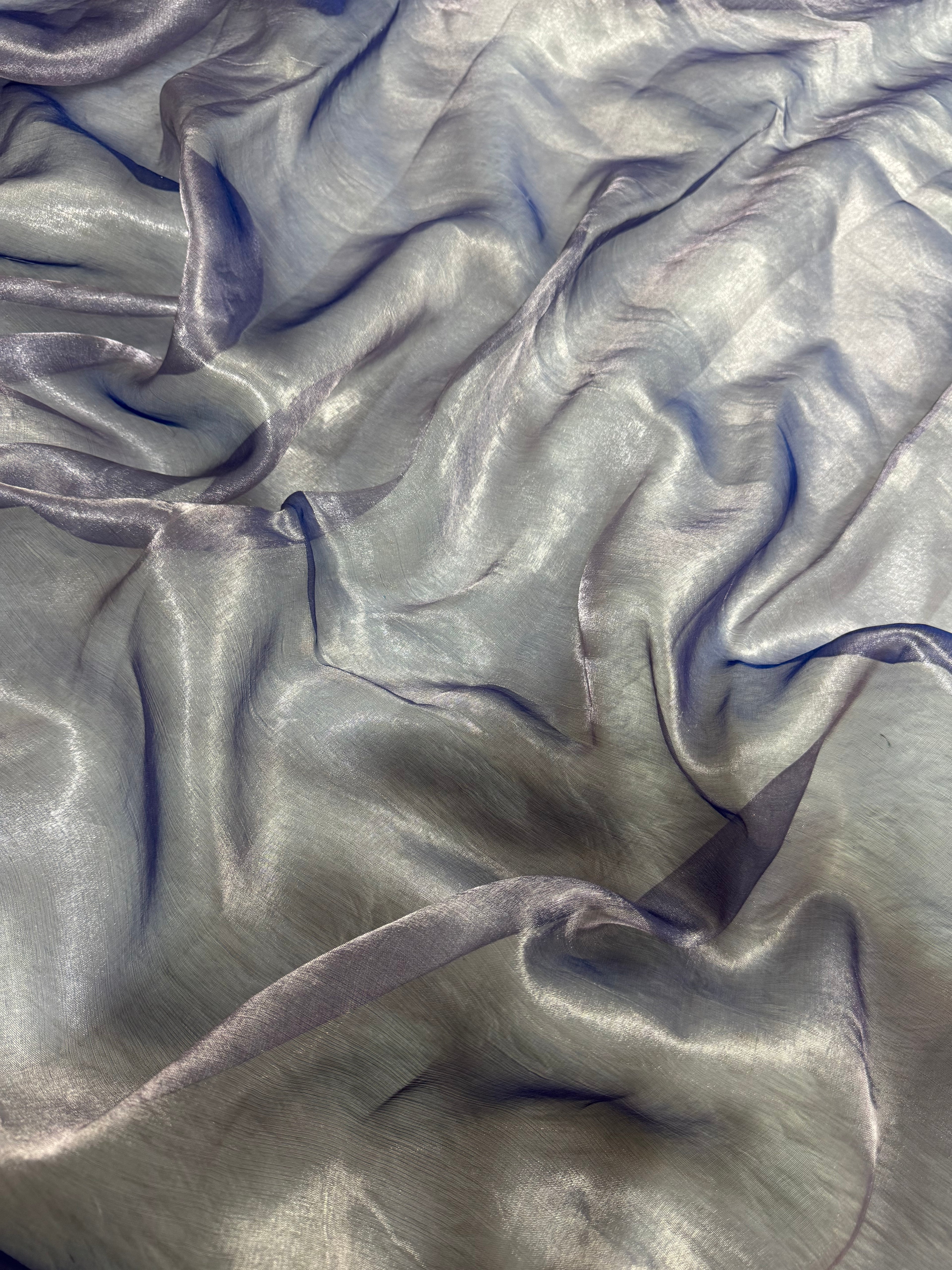 Royal Blue Pure Glass Tissue Silk Banarasi Saree