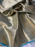 Sea Green Pure Tissue Silk Banarasi Saree
