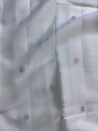 White Pure Khaddi Chiffon Silk Banarasi Saree