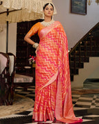 Rangkat Pure Chiffon Silk Banarasi Saree