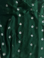 Green & Red Pure Khaddi Chiffon Silk Banarasi Saree
