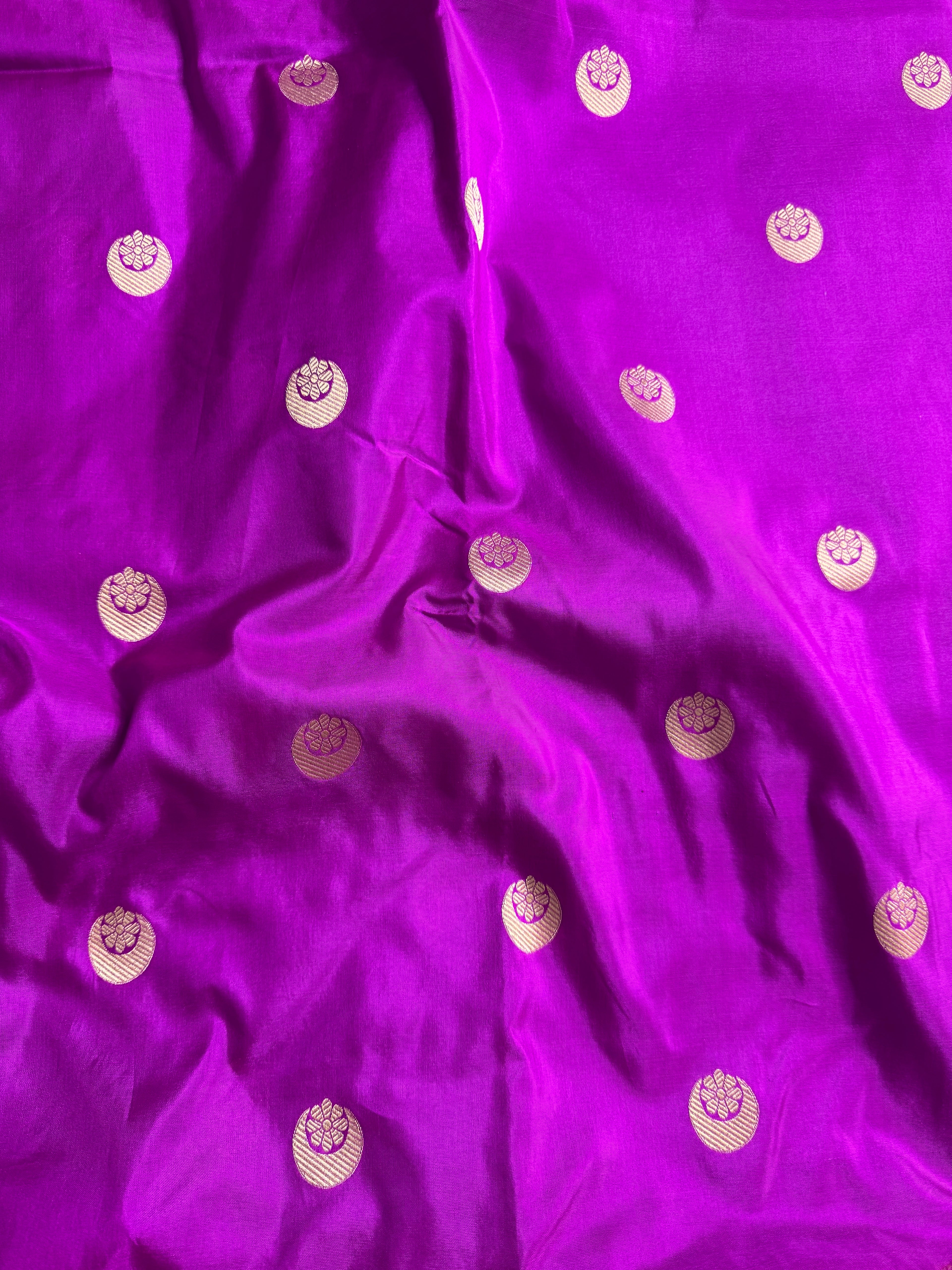 Lavender Chand Tara Pure Katan Silk Banarasi Saree