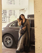 Black Pure Glass Tissue Silk Banarasi Saree