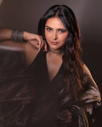 Black Pure Glass Tissue Silk Banarasi Saree