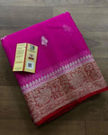 Red & Rani Pure khaddi Chiffon Silk Banarasi Saree