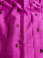Baby Pink Pure khaddi Chiffon Silk Banarasi Border Booti Saree