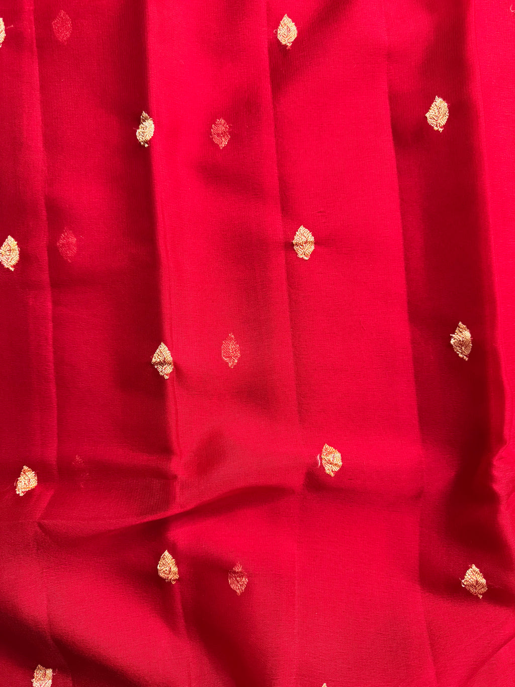 Red Pure Khaddi Chiffon Silk Banarasi Saree