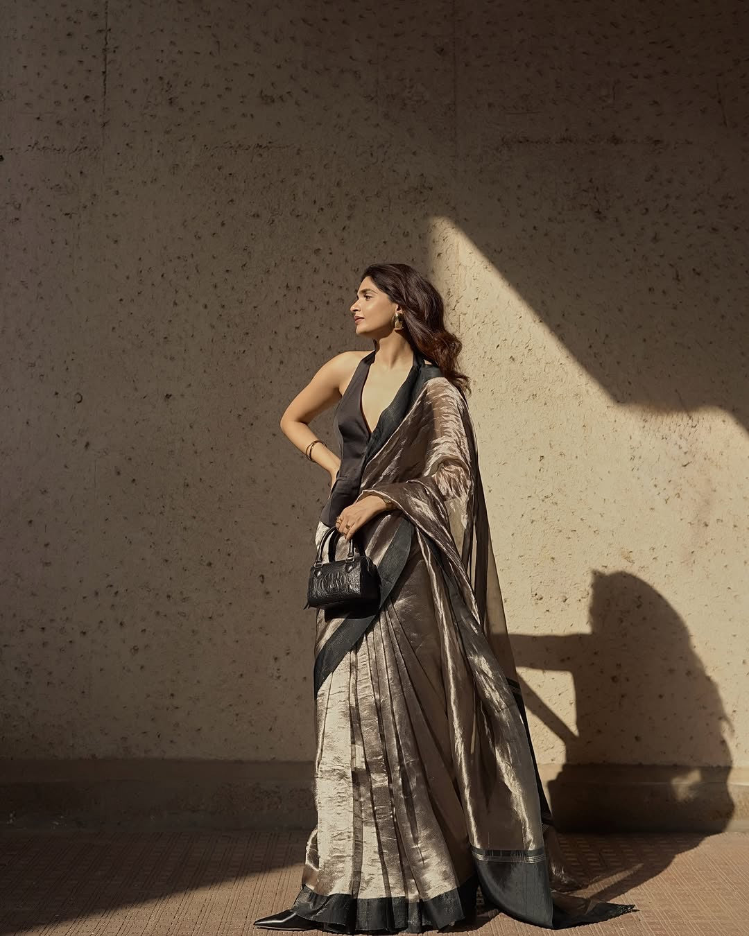 Black Pure Glass Tissue Silk Banarasi Saree