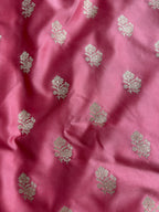 Pink Mashru Katan Silk Banarasi Saree