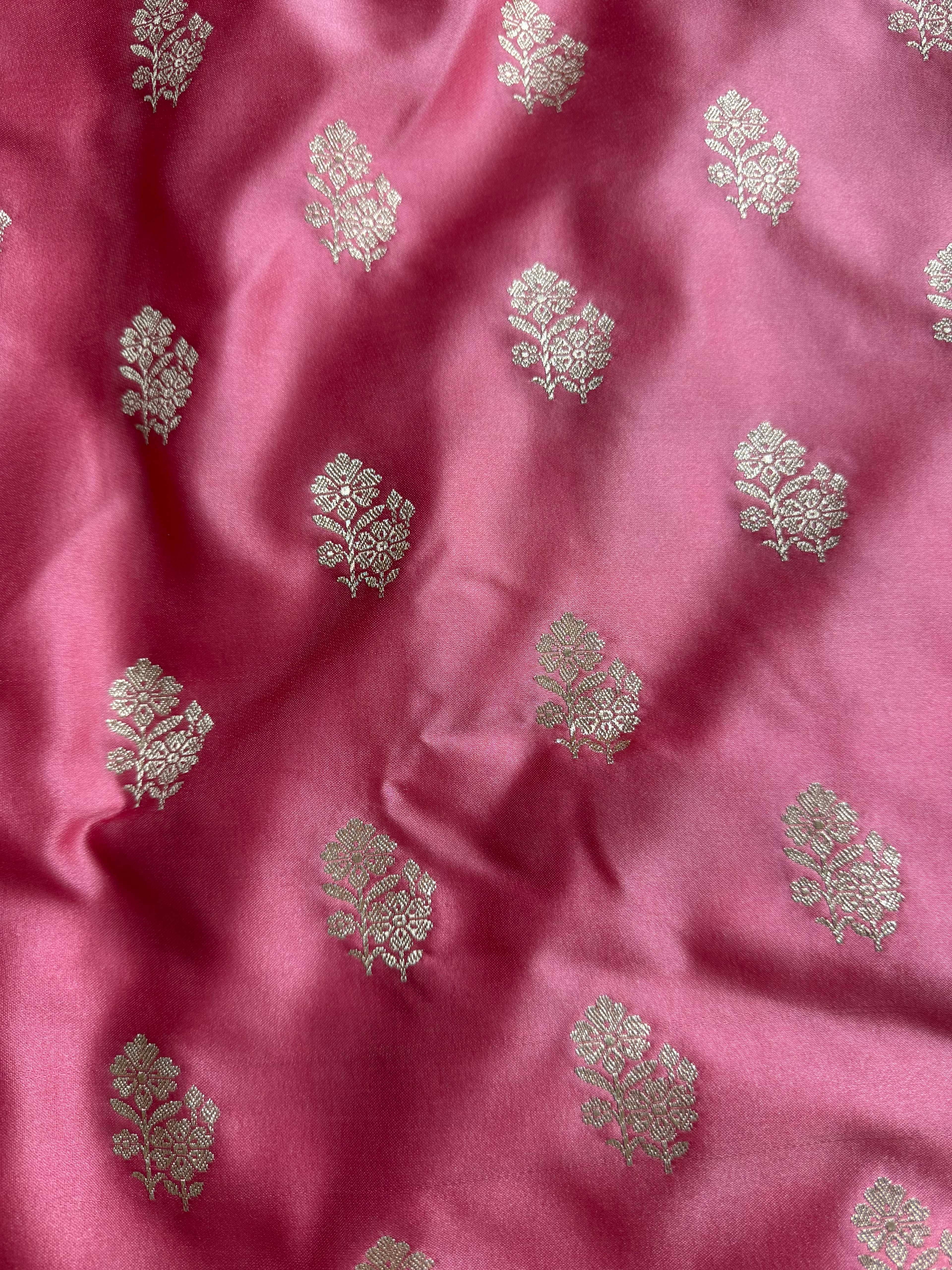 Pink Mashru Katan Silk Banarasi Saree