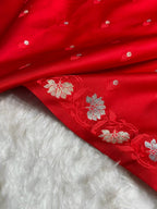 Red Sona Roopa Mashru Katan Silk Banarasi Saree