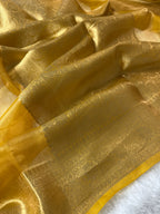 Yellow Tissue Silk Banarasi Saree