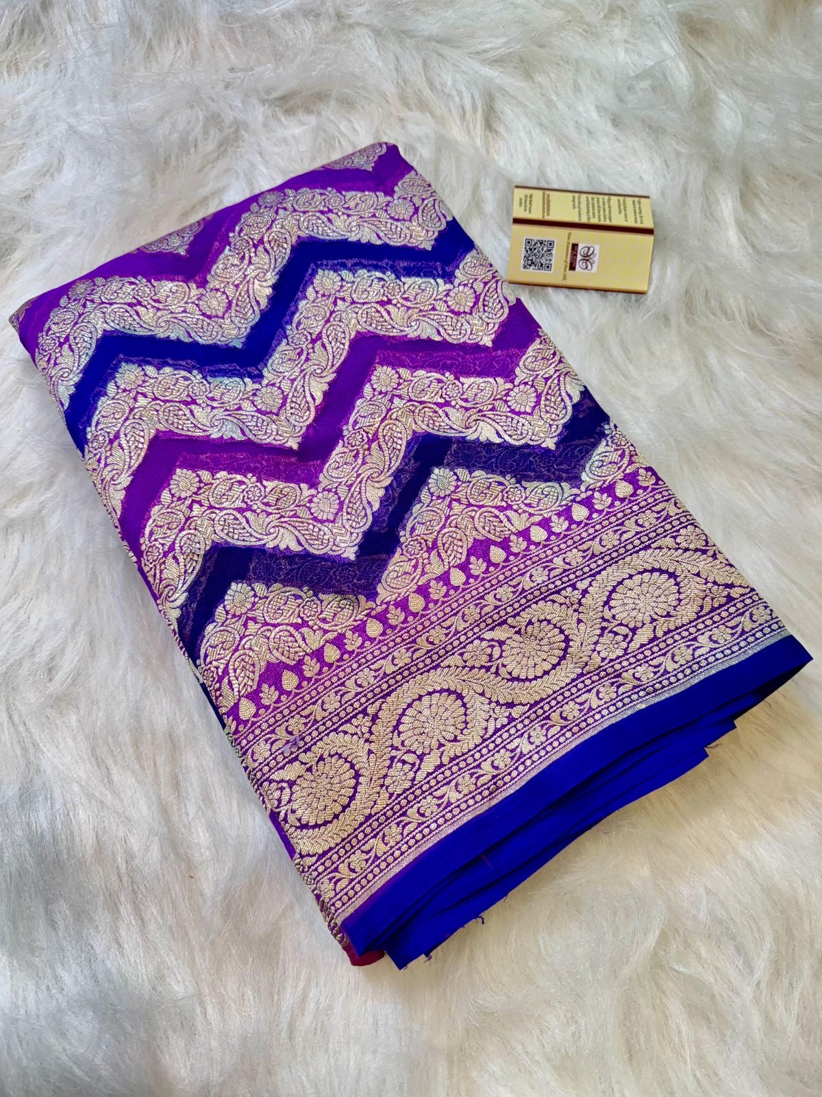 Rangkat Pure Khaddi Georgette Silk Banarasi Saree