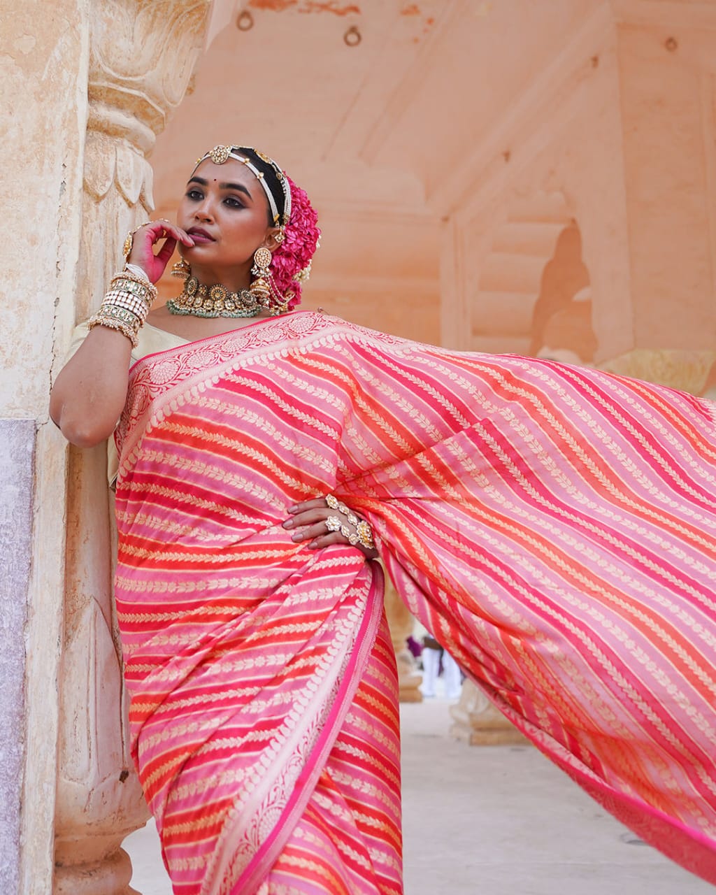 Rangkat Pure Chiffon Silk Banarasi Saree