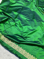 Green Mashru Katan Silk Banarasi Saree