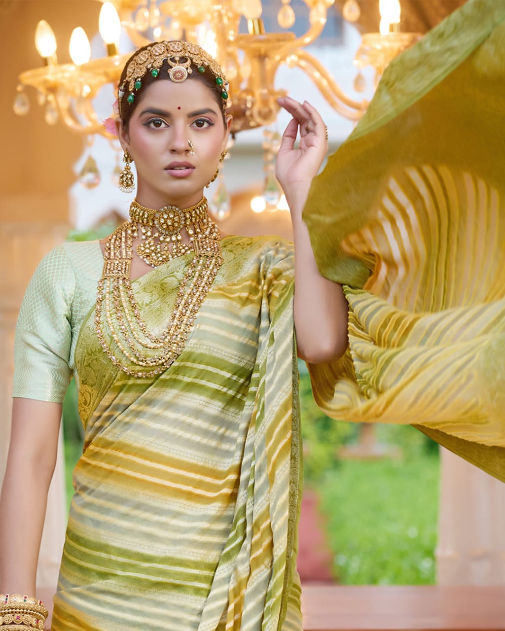 Rangkat Pure Chiffon Silk Banarasi Saree