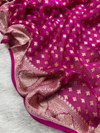 Rani Pure Chiffon Silk Banarasi Saree