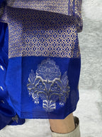 Royal Blue Sona & Roopa Pure Raw Mango Silk Banarasi Saree