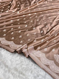Warm Coffee Brown Mashru Katan Silk Banarasi Saree