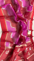 Rangkat Stripe Sona & Roopa Pure Kora Organza Silk Banarasi Saree